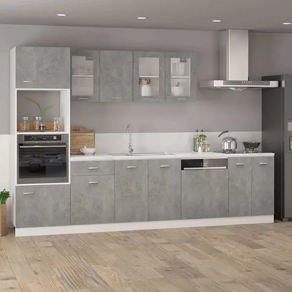 White gray MDF cabinet model 4