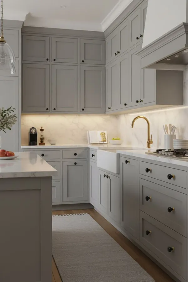 White gray MDF cabinet model 7