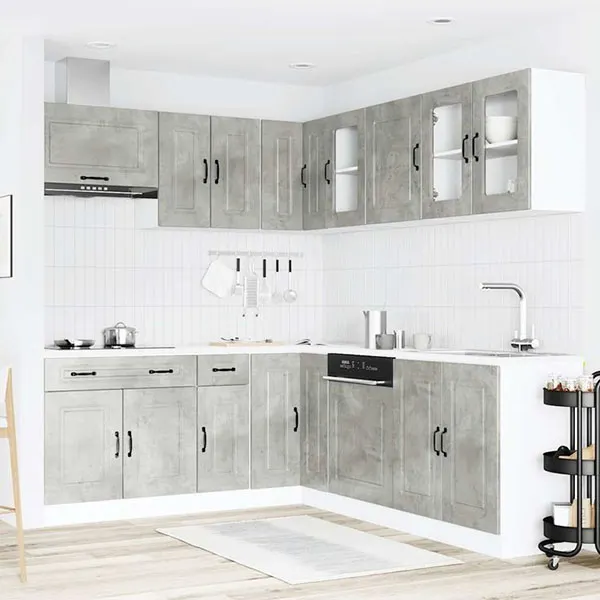 White gray MDF cabinet model 8