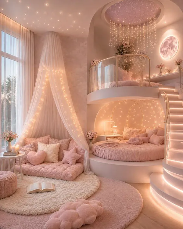 35 مدل اتاق خواب دخترانه رویایی؛ فوق العاده شیک و کیوت! 17 A dream bedroom for a girl 14
