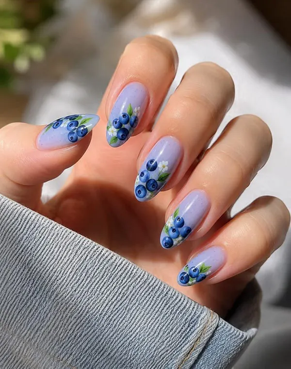 Blueberry nail design 1
