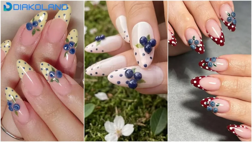 طرح ناخن بلوبری