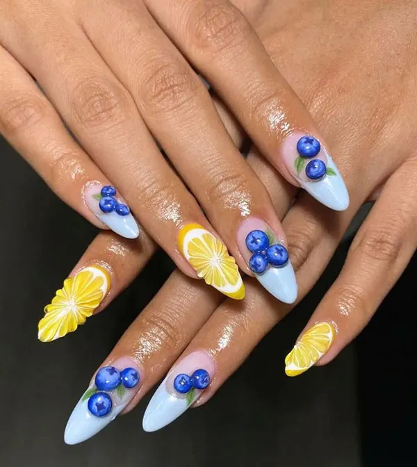 Blueberry nail design 14