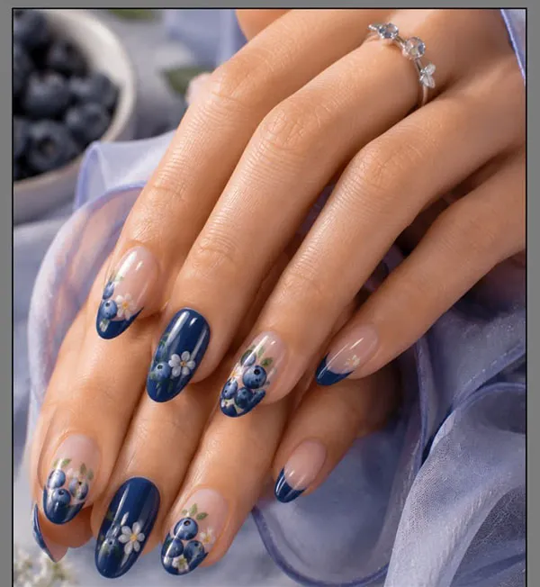 Blueberry nail design 17