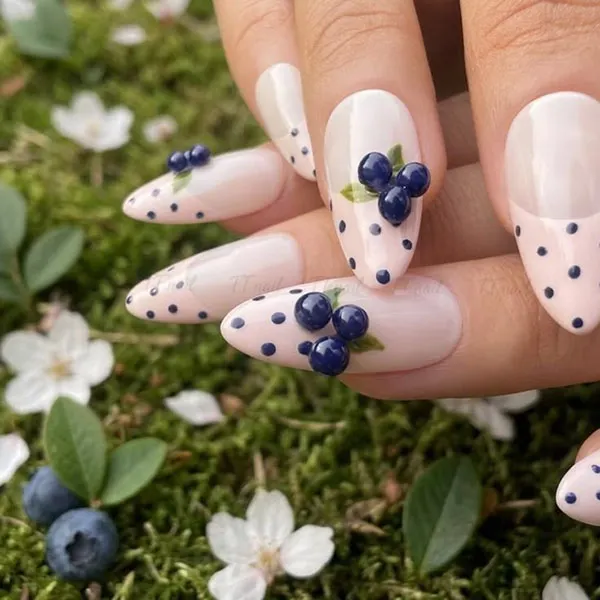 Blueberry nail design 6