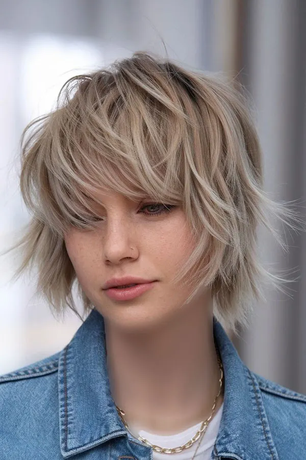 31 مدل موی کوتاه تیکه تیکه دخترانه؛ جدیدترین ترندهای امسال برای استایلی متفاوت! 21 Choppy short hairstyle 18