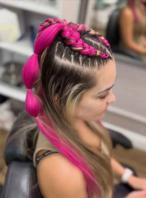 Hair Braiding Tutorial Using Hair Extensions 16