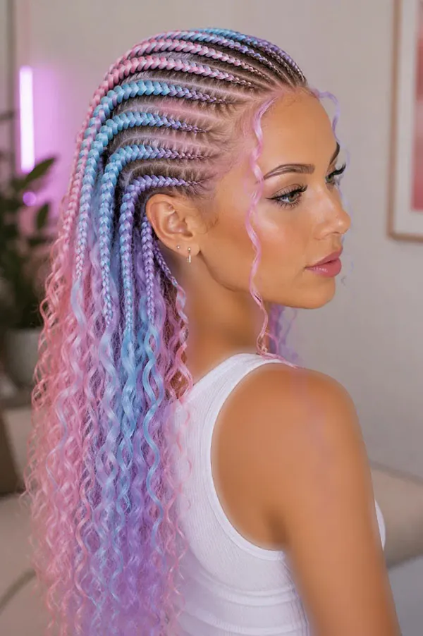 Hair Braiding Tutorial Using Hair Extensions 19