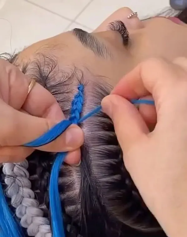 Hair Braiding Tutorial Using Hair Extensions 21