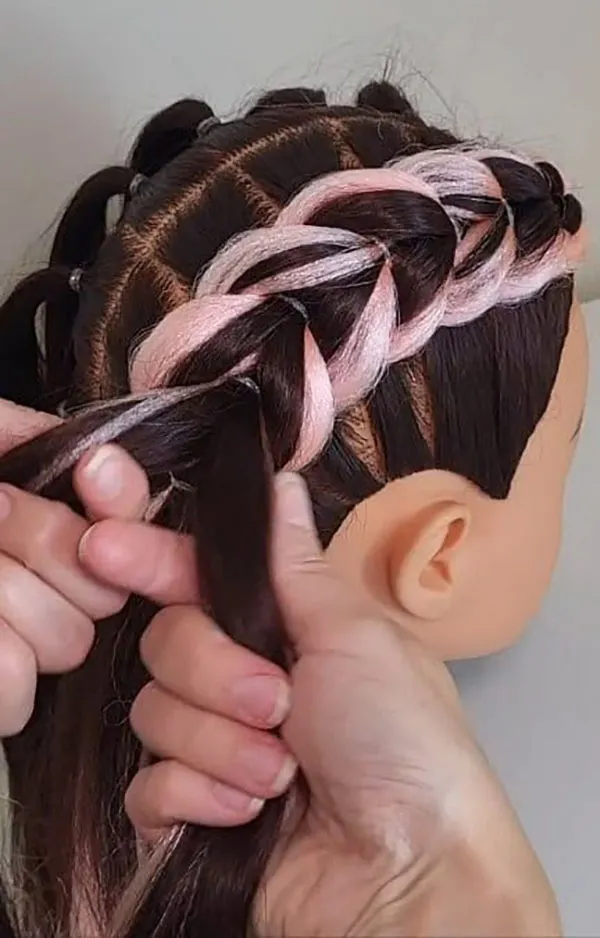 Hair Braiding Tutorial Using Hair Extensions 29