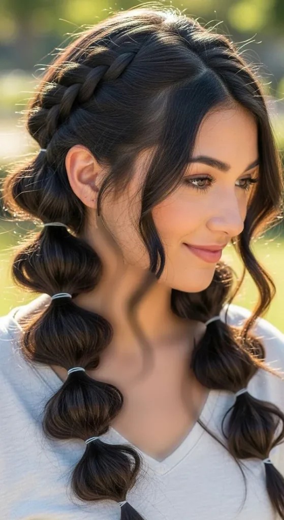 32 مدل مو با کش چهل گیس دخترانه؛ این مدلهای خاص را در کمتر از ۱۰ دقیقه بساز! 20 Hairstyle for girls using small elastic hair ties 15