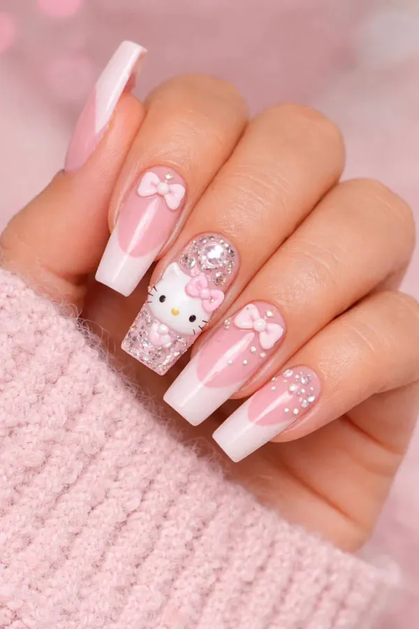 Hello Kitty nail design 21