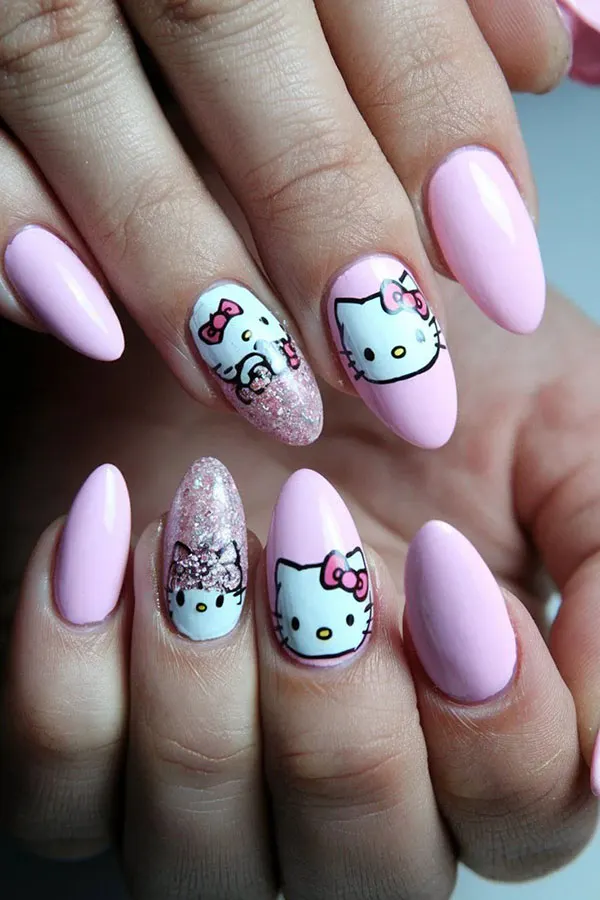 Hello Kitty nail design 29