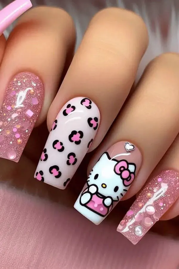 Hello Kitty nail design 32