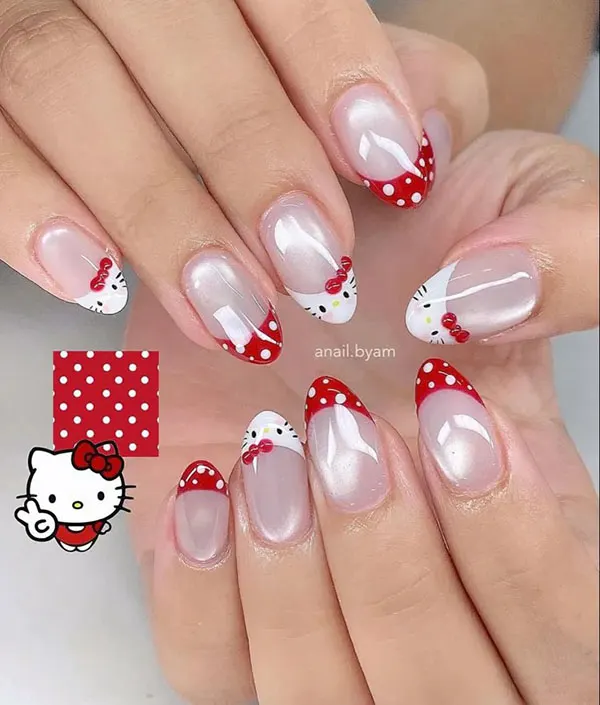 Hello Kitty nail design 33