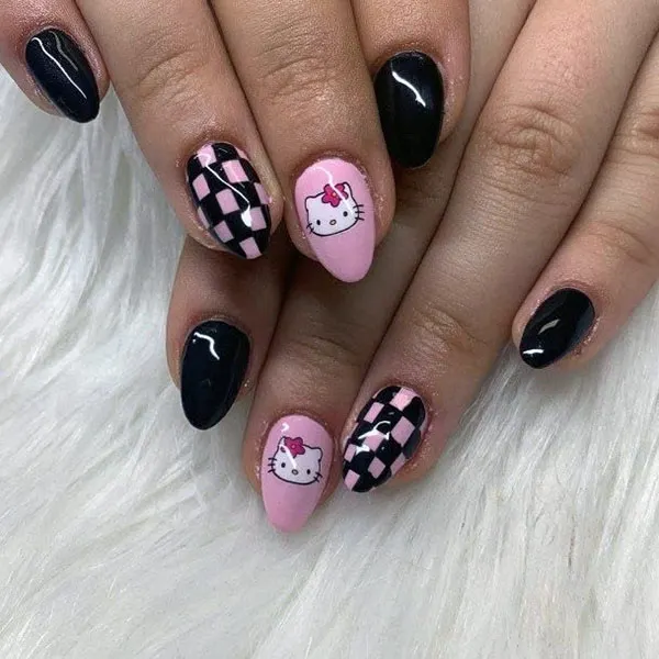 Hello Kitty nail design 4