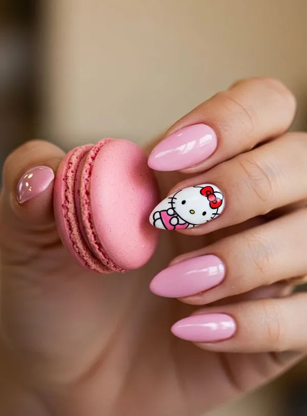 Hello Kitty nail design 5