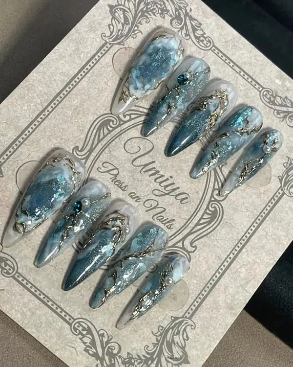 35 طرح ناخن بلند که امسال همه عاشقشان شدهاند! 12 Long nail design 8