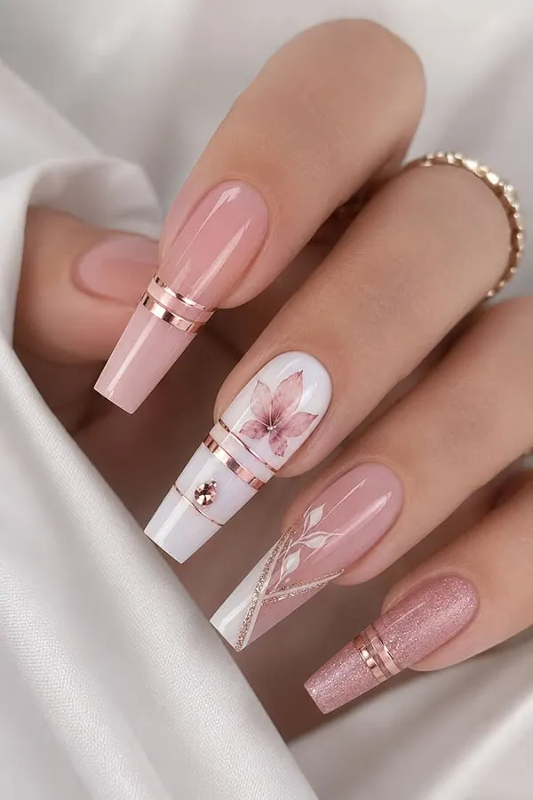 35 طرح ناخن بلند که امسال همه عاشقشان شدهاند! 13 Long nail design 9