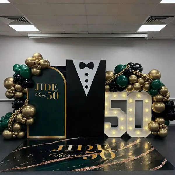 Mens birthday decor 1