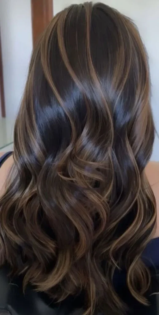 Nescafe toned highlights on black hair 23