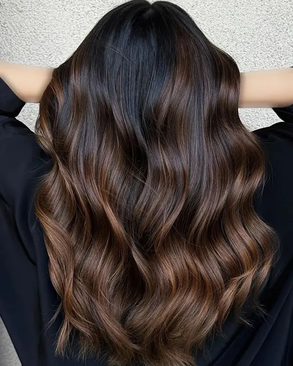 Nescafe toned highlights on black hair 31