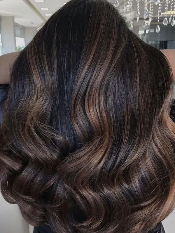 Nescafe toned highlights on black hair 5