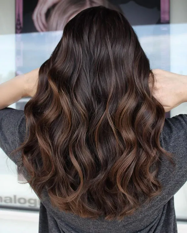 Nescafe toned highlights on black hair 6