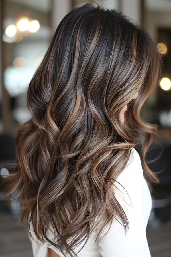 Nescafe toned highlights on black hair 9