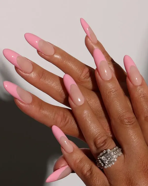 Pink French manicure 16