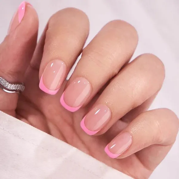 Pink French manicure 17