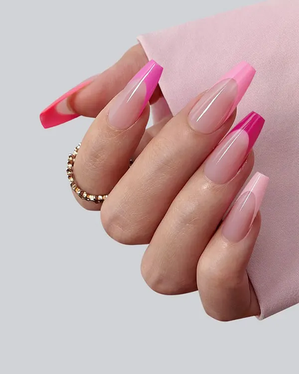 Pink French manicure 19