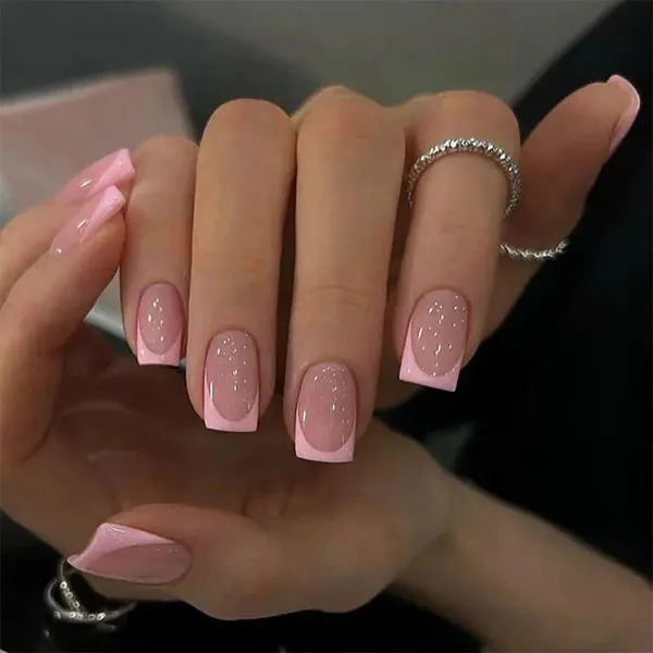 Pink French manicure 21