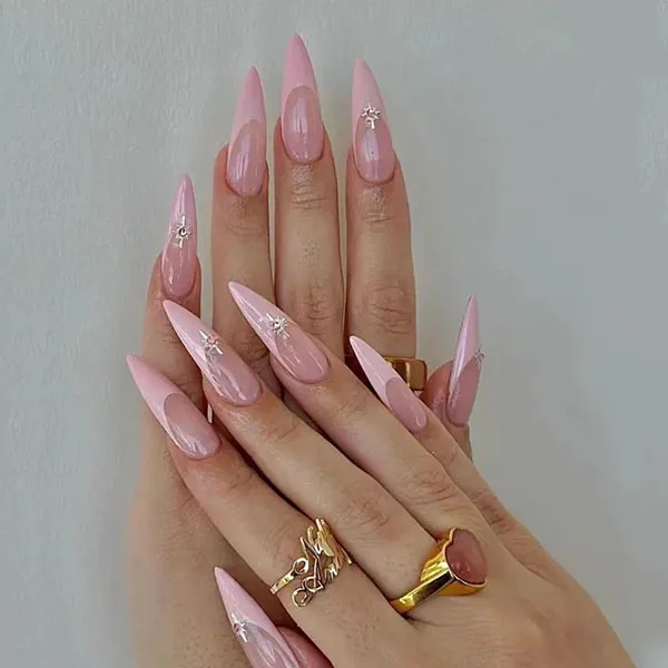 Pink French manicure 25
