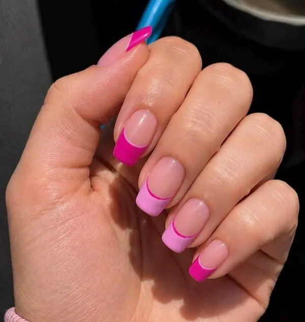 Pink French manicure 26