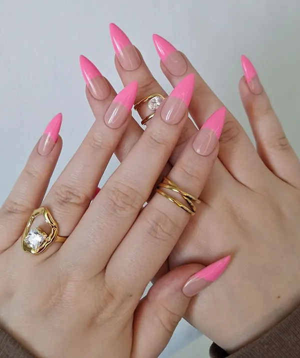 Pink French manicure 27