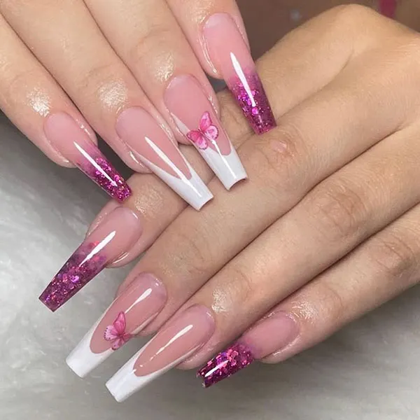 Pink French manicure 31