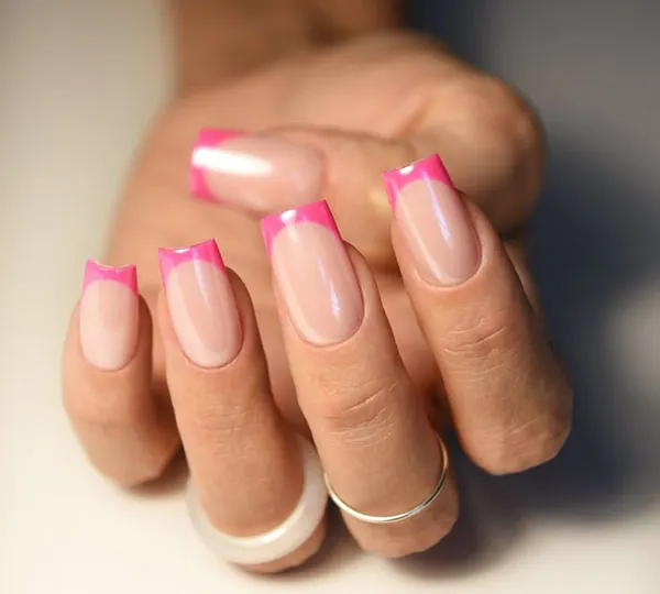 Pink French manicure 8