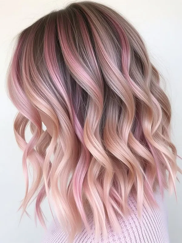 Pink hair highlights 18