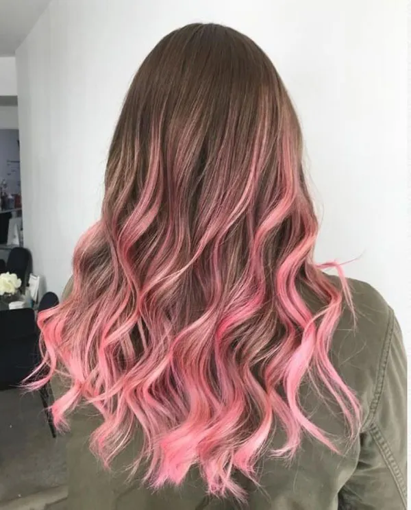 Pink hair highlights 22