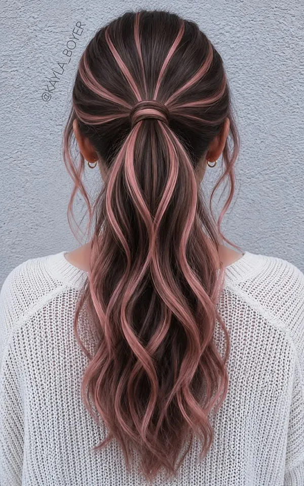 Pink hair highlights 25