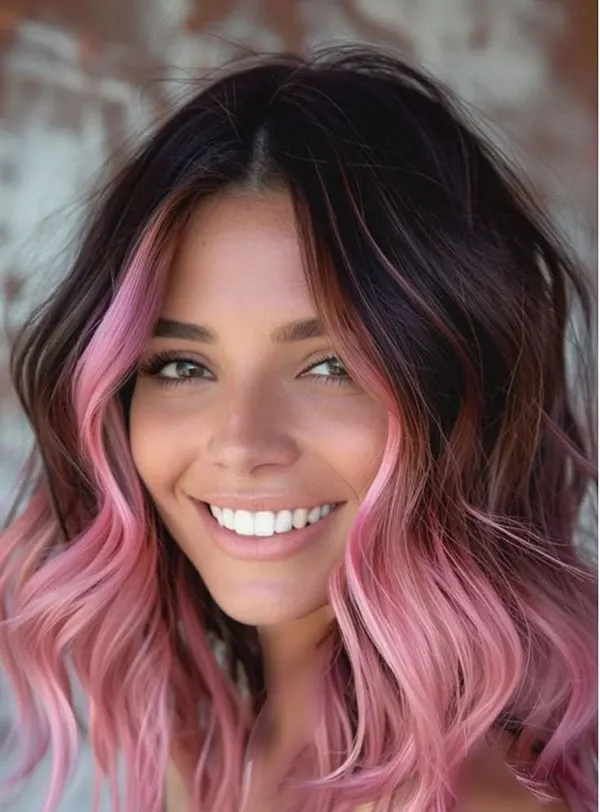 Pink hair highlights 9