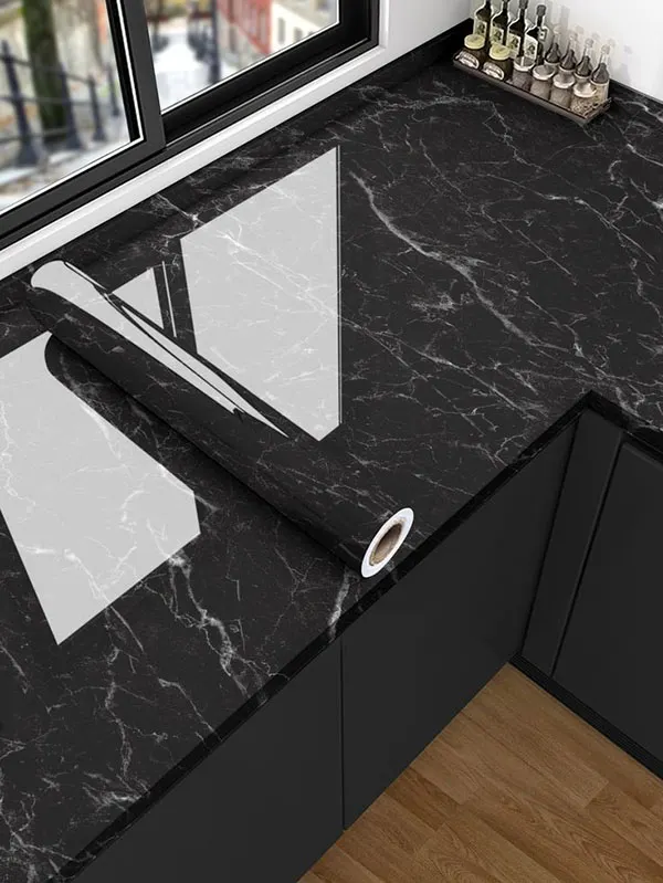 32 مدل روکش کابینت چسبی؛ ترفندی که آشپزخانه را بدون بازسازی نو میکند! 16 Self adhesive cabinet covering 9