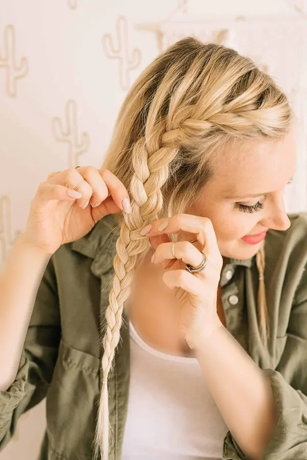 Self front braid tutorial 10