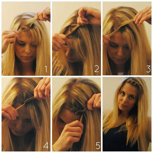 Self front braid tutorial 19