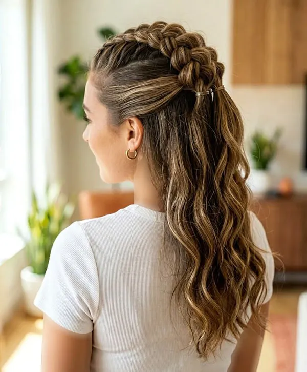 Self front braid tutorial 2