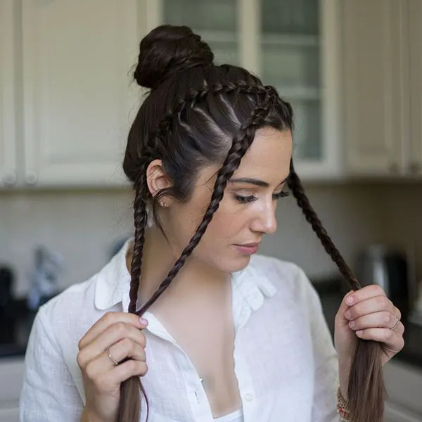 Self front braid tutorial 21