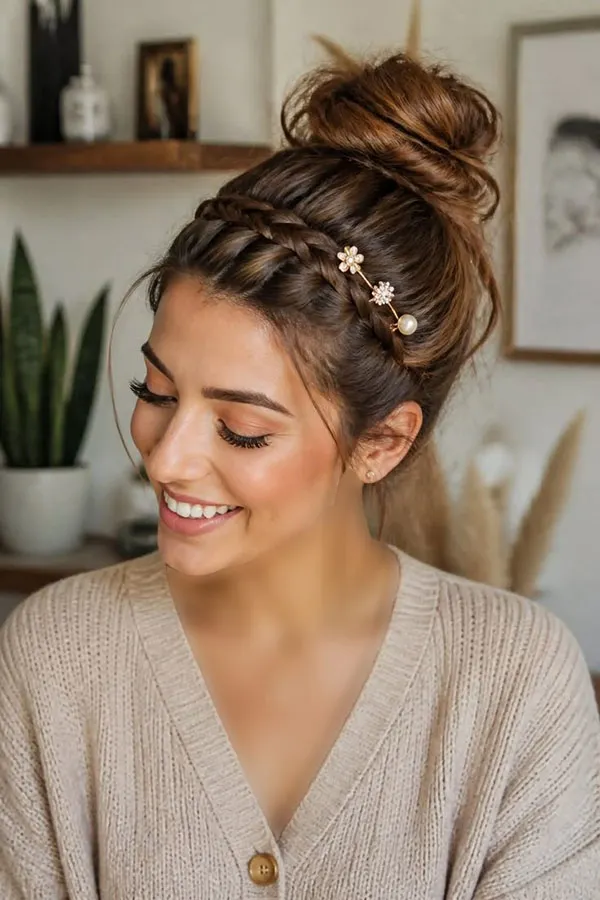 Self front braid tutorial 7