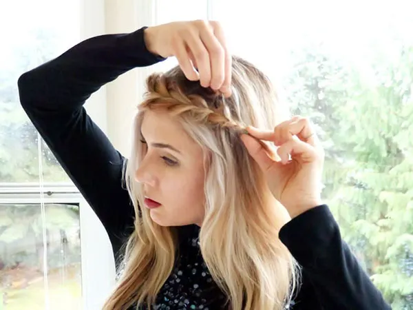 Self front braid tutorial 9