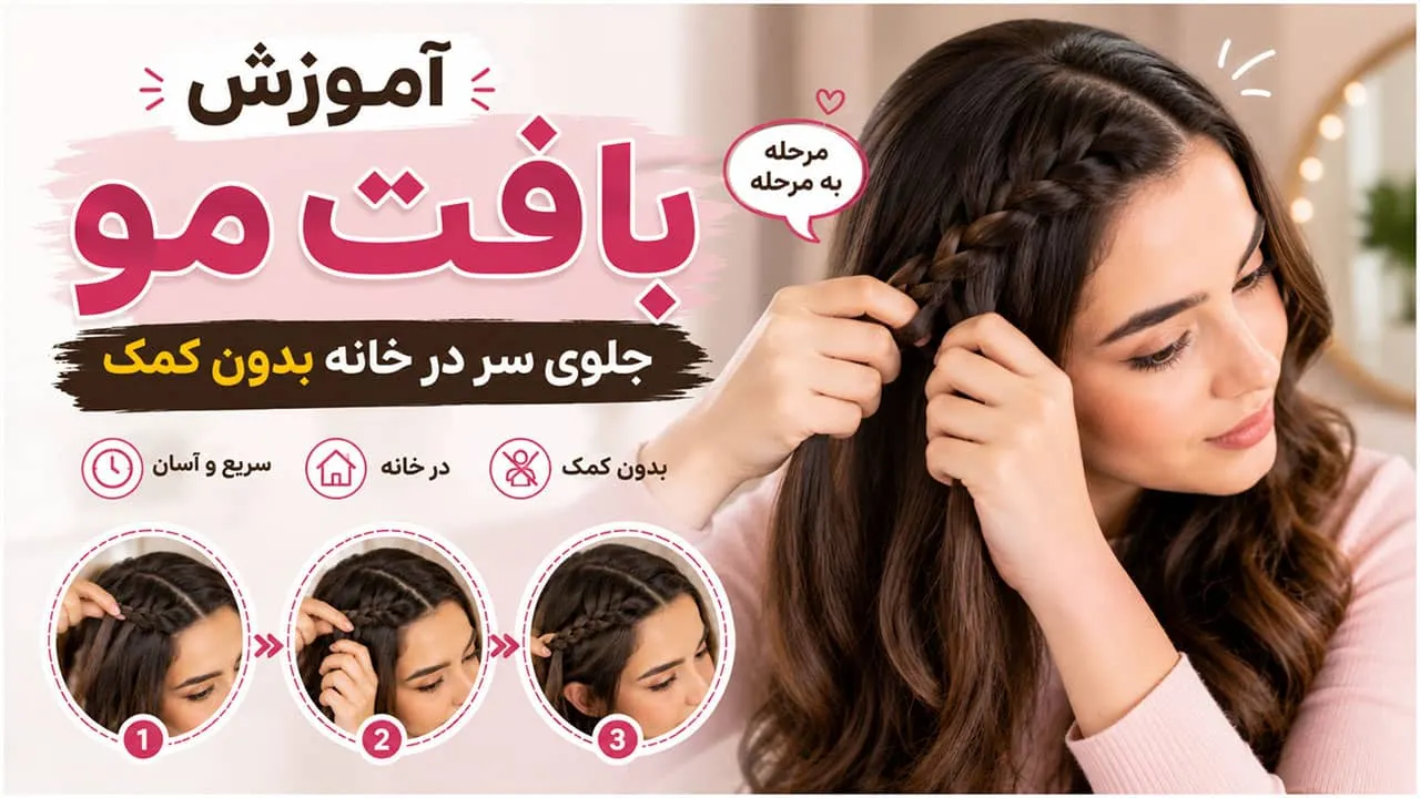 آموزش بافت مو جلوی سر توسط خود شخص